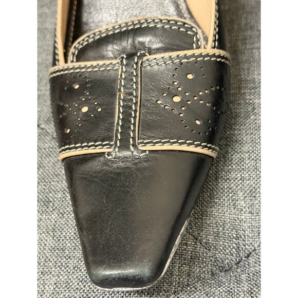 Vtg Cole Womens Kit Kat Heels 6.5B Black Leather Professional Career Workwear - Picture 7 of 12